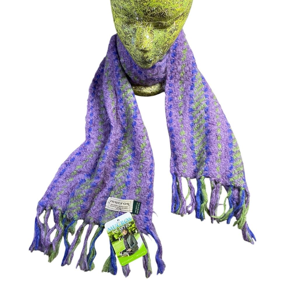 Mucros Weavers Irish Crochet Wool Scarf NWT - OS